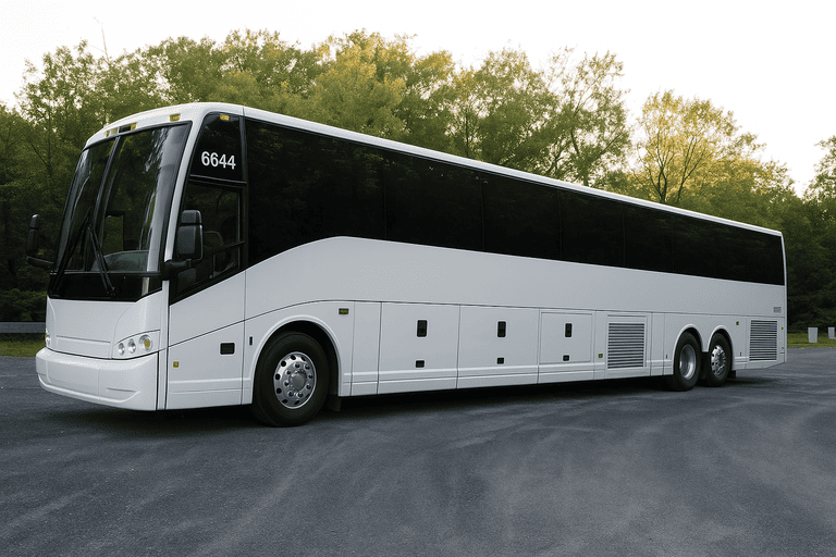 exterior of Charter Bus Rental Weston coach bus