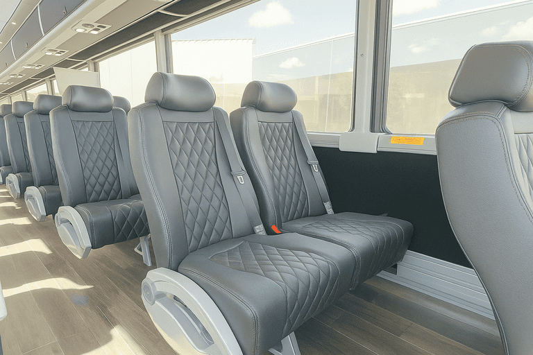 interior of Charter Bus Rental Weston charter bus